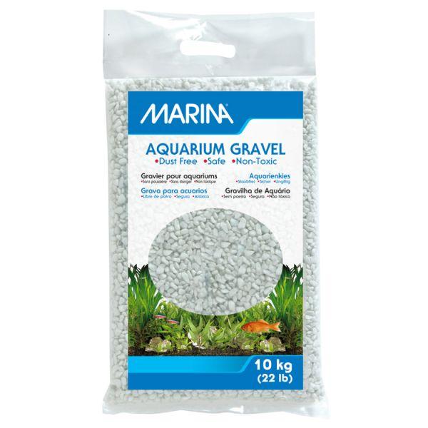 Marina Decorative Aquarium Gravel, Cream White, 10-kg