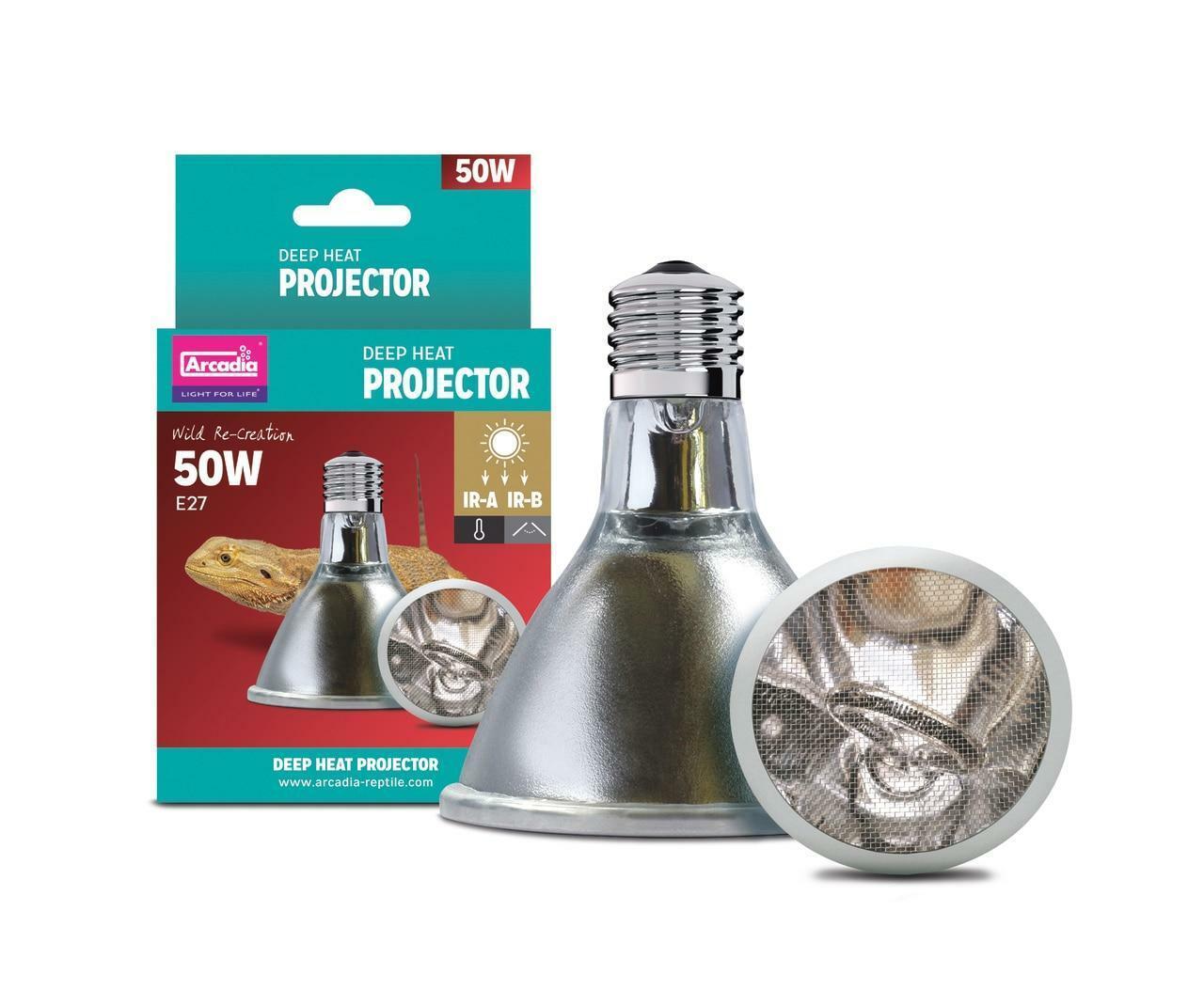Arcadia Deep Heat Projector for Terrariums, 50-watt