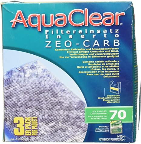 AquaClear Zeo-Carb Filter Insert, Size 70, 3-pk