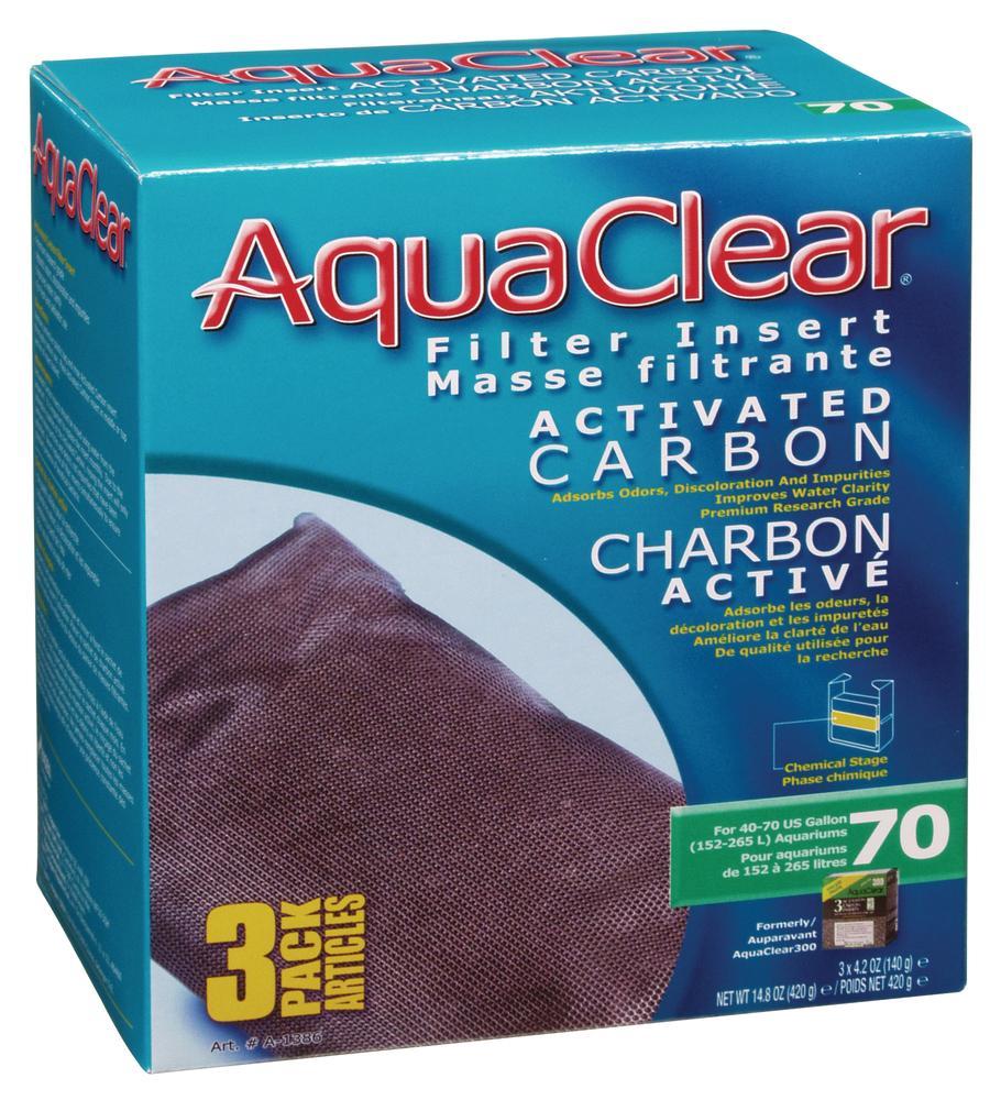 AquaClear Activated Carbon Filter Insert, Size 70, 3-pk