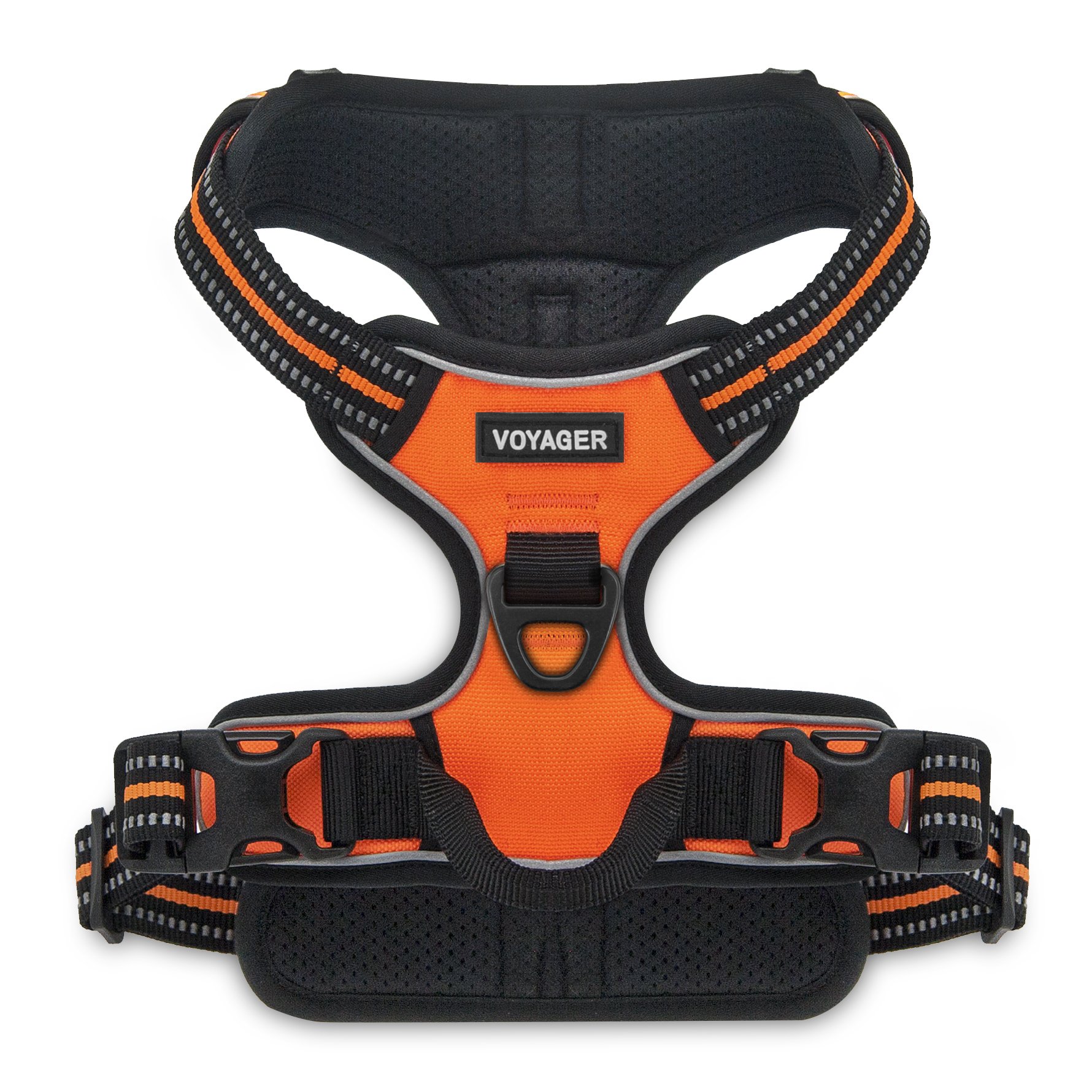 Voyager Dual-Attachment Dog Harness, Orange, Large