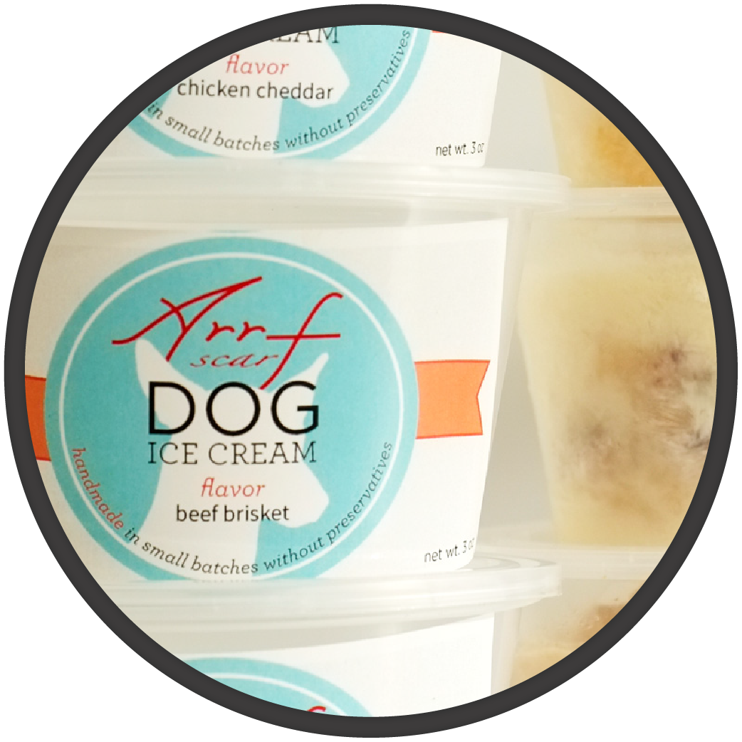 Arf Scarf Chicken Chedder Ice Cream for Dogs