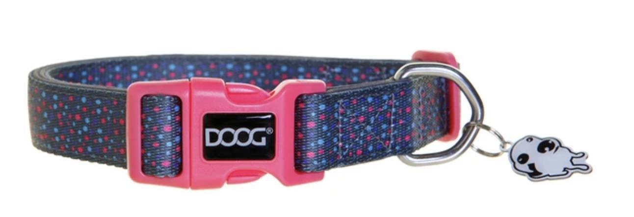 DOOG Neoprene Dog Collar, Marley Grey, Medium
