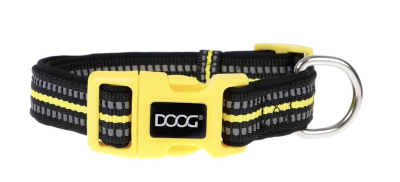 DOOG High Vis Dog Collar, Neon Bolt, Small