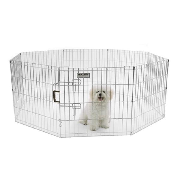 Precision Pet Enclos d'exercice Silver ExPen avec porte, 24-in