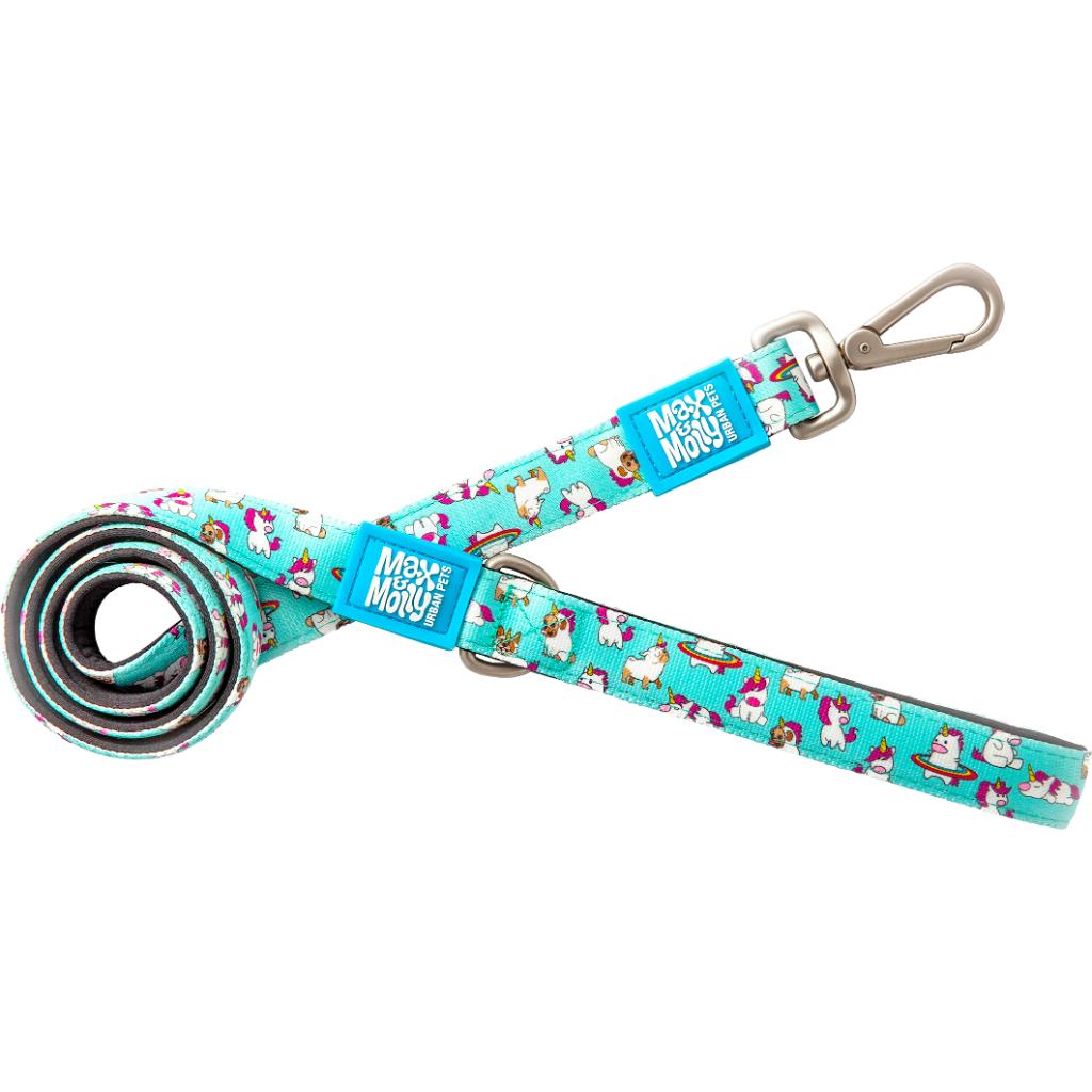 Max & Molly Original Dog Leash, Unicorns, 1/2-in x 4-ft