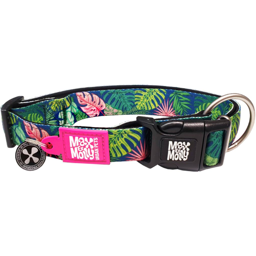 Max & Molly Smart ID Dog Collar, Tropical, 13-21-in