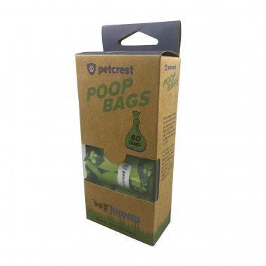Petcrest Eco Dog Poop Bags, Blue, 60-count