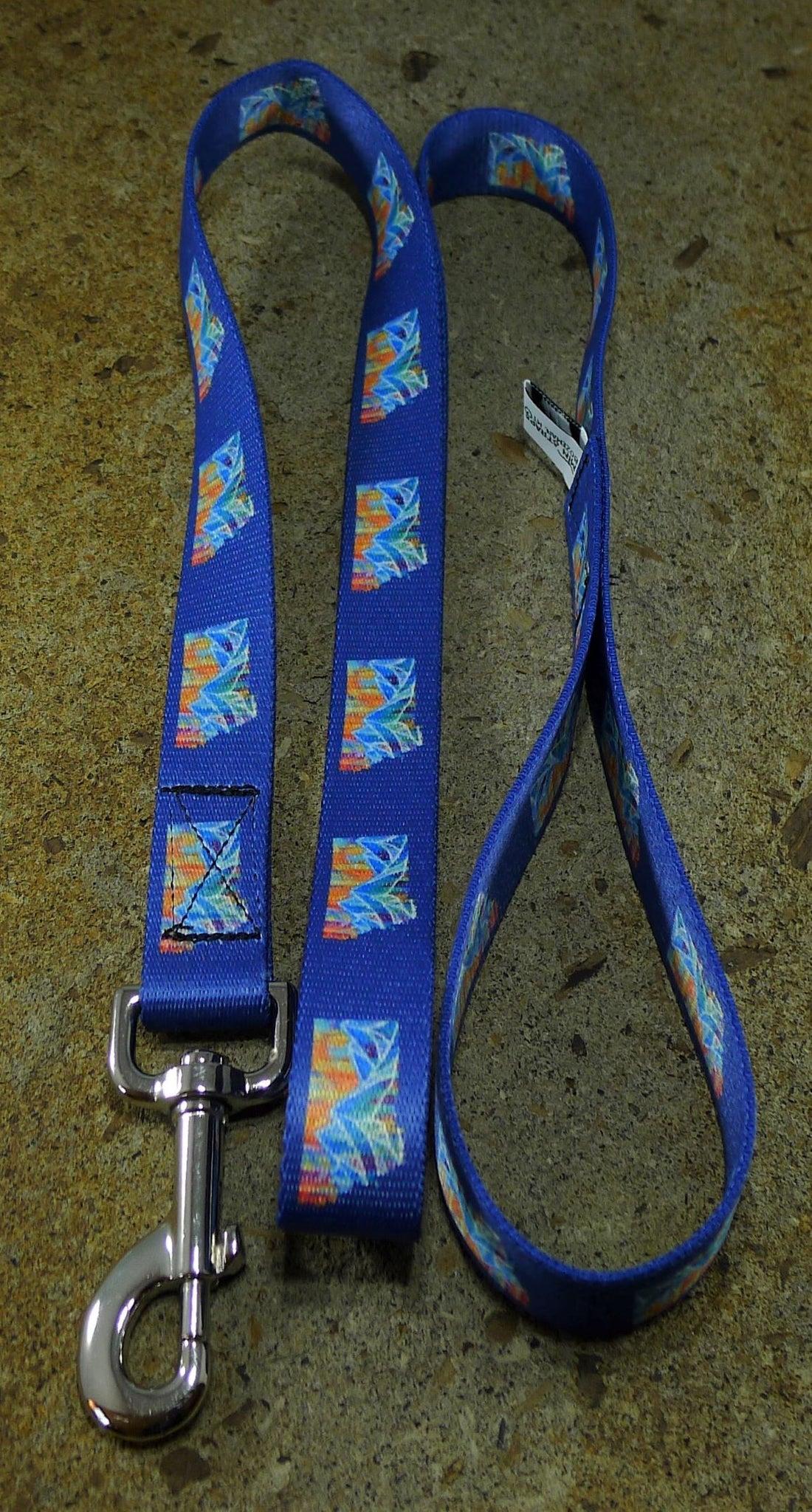 MTN Straps Dog Leash, Mtn Blues, 6-ft