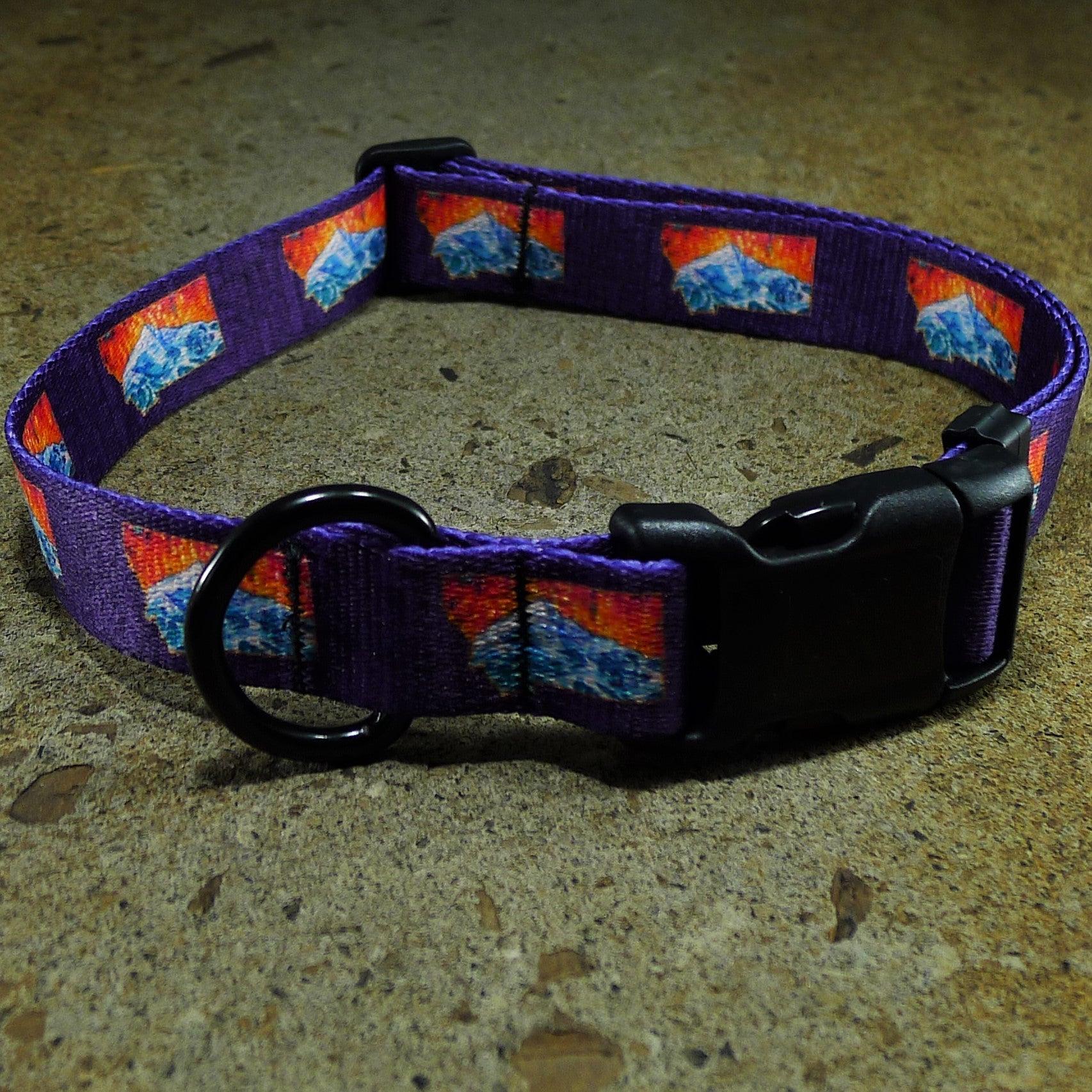 MTN Straps Dog Collar, Mtn Purple