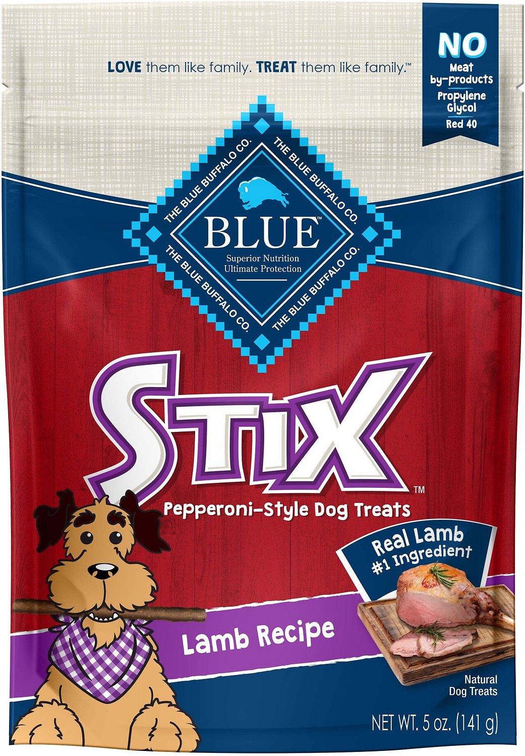 Blue Buffalo Blue Stix Lamb Recipe Pepperoni-Style Dog Treats, 5-oz