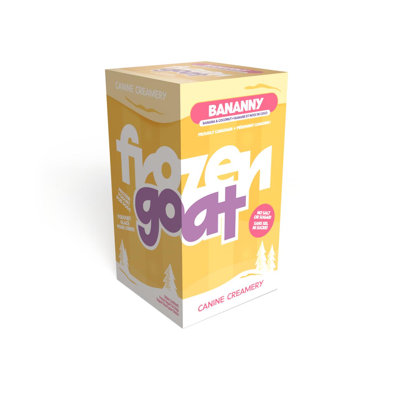 Big Country Raw Frozen Goat Yogurt Bananny Frozen Dog Treats