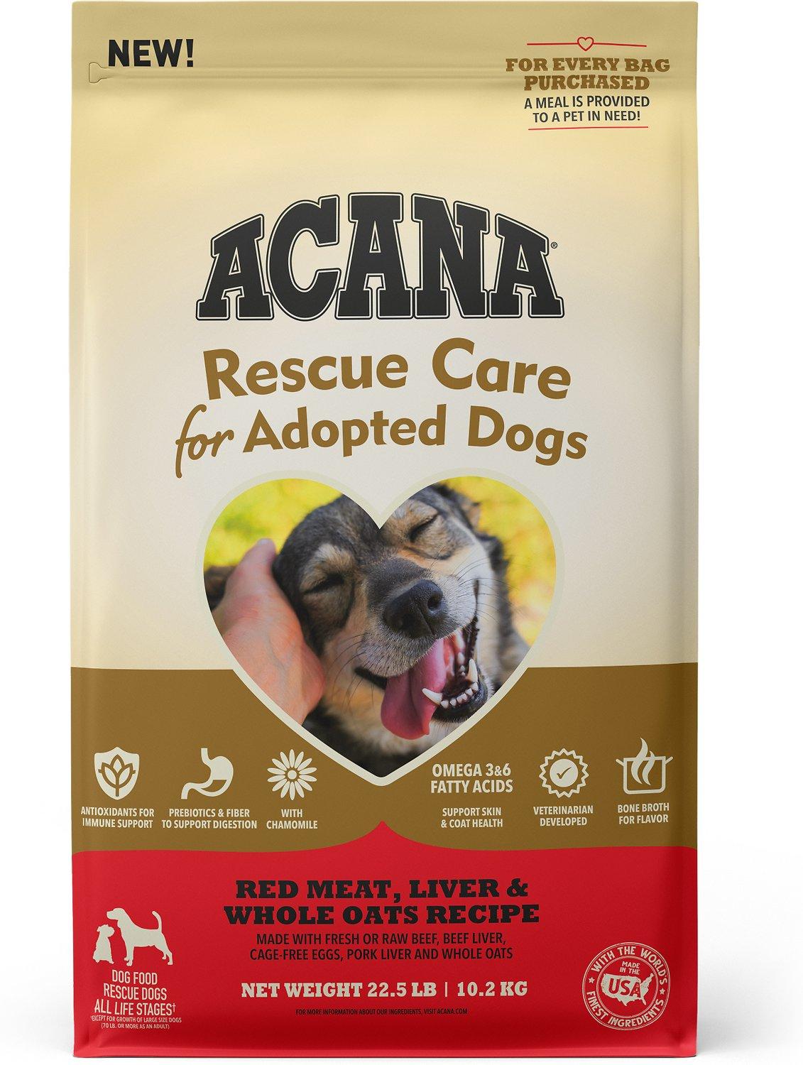 ACANA Rescue Care for Adopted Dogs Red Meat Liver Oats Dry Dog