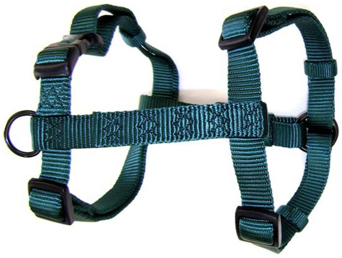 Hamilton Adjustable Nylon Comfort Dog Harness, Dark Green, 3/4-in x 20-30-in