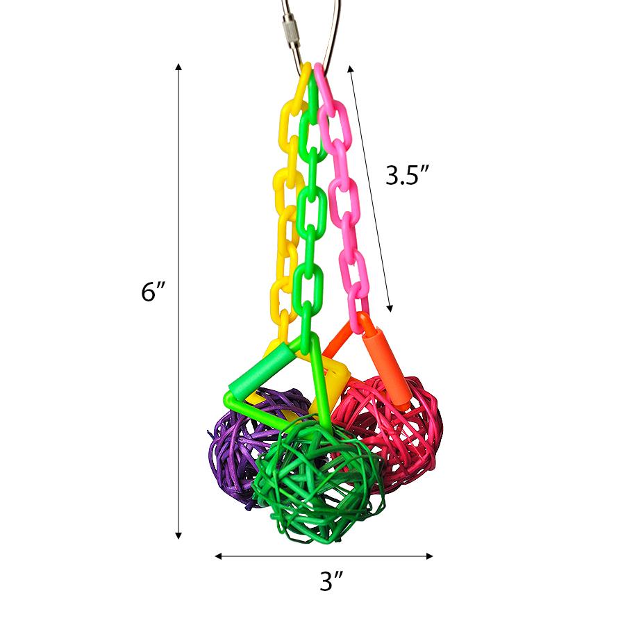 A&E Cage Company Munch Ball Cluster Bird Toy, Small