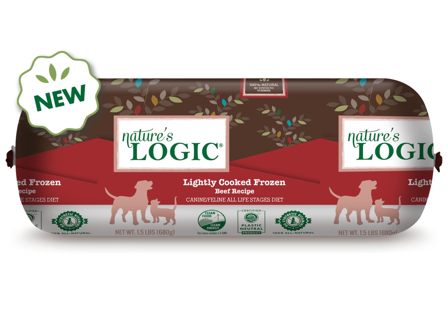 Nature's Logic Lightly Cooked Beef Frozen Dog & Cat Food