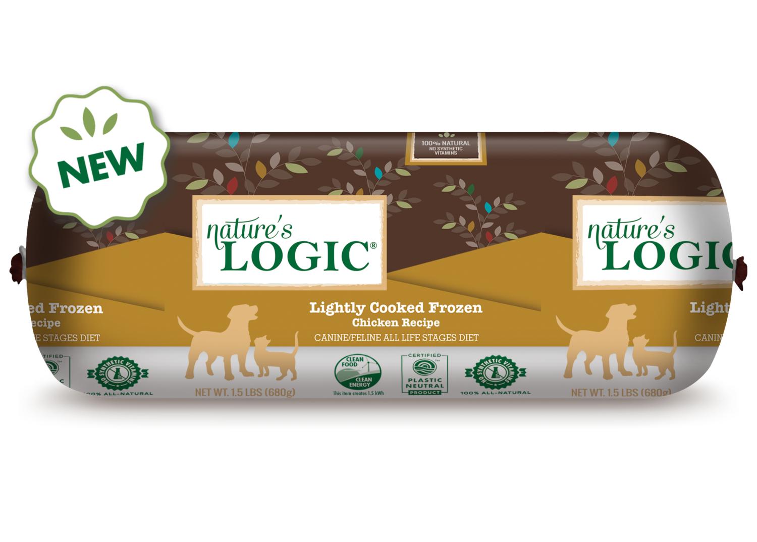 Nature's Logic Lightly Cooked Chicken Frozen Dog & Cat Food