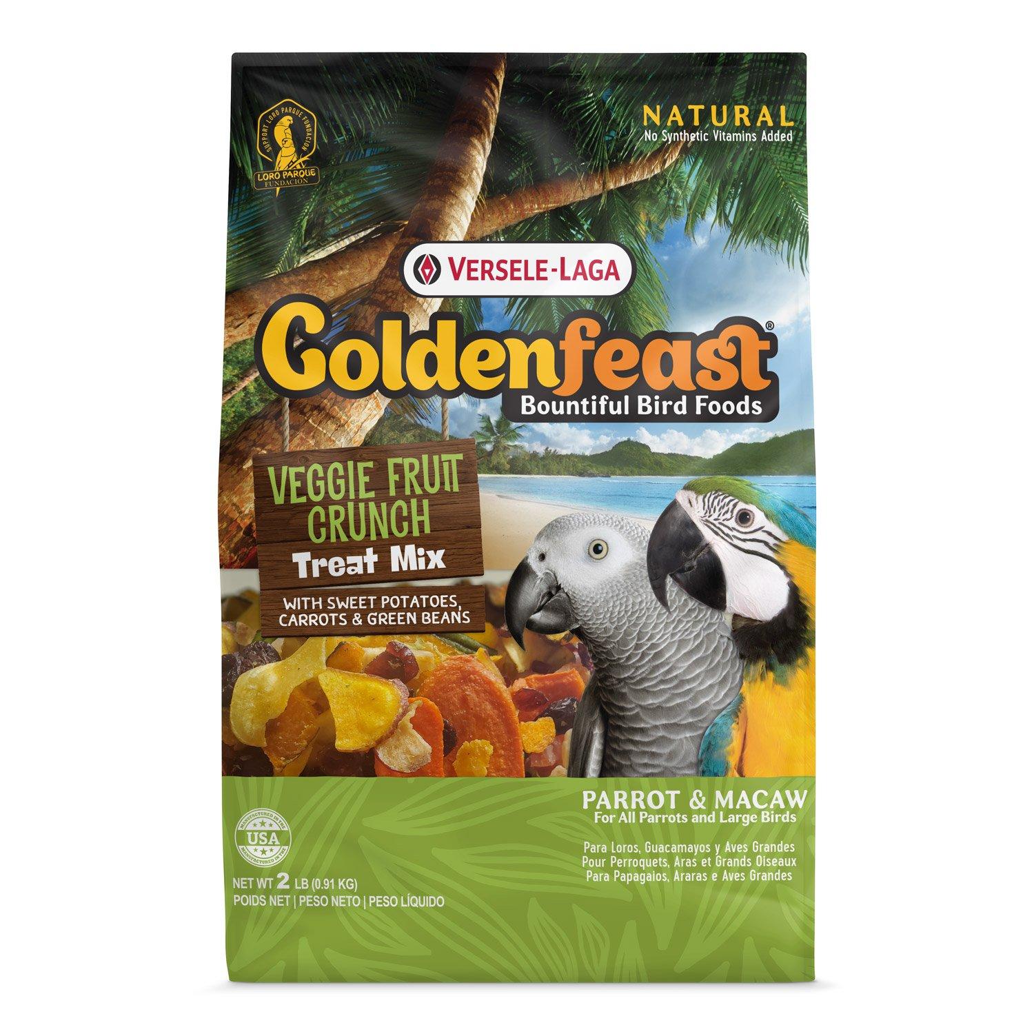 Versele-Laga Goldenfeast Veggie Fruit Crunch Mix Bird Treats, 2-lb