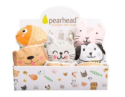 Pearhead Reusable Tote Bags for Pet Lovers, Fish