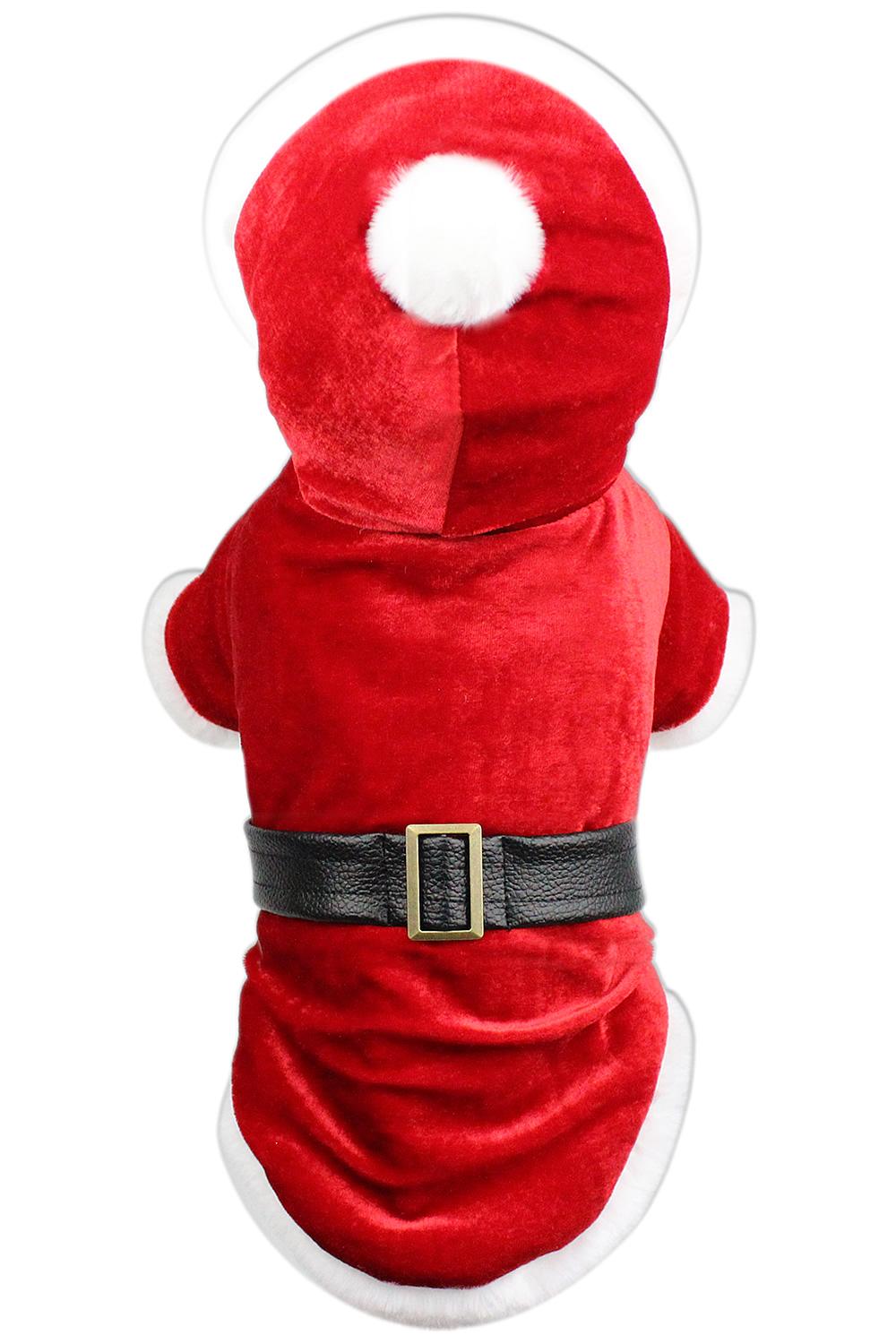 Parisian Pet Santa Suede Dog Hoodie, Large