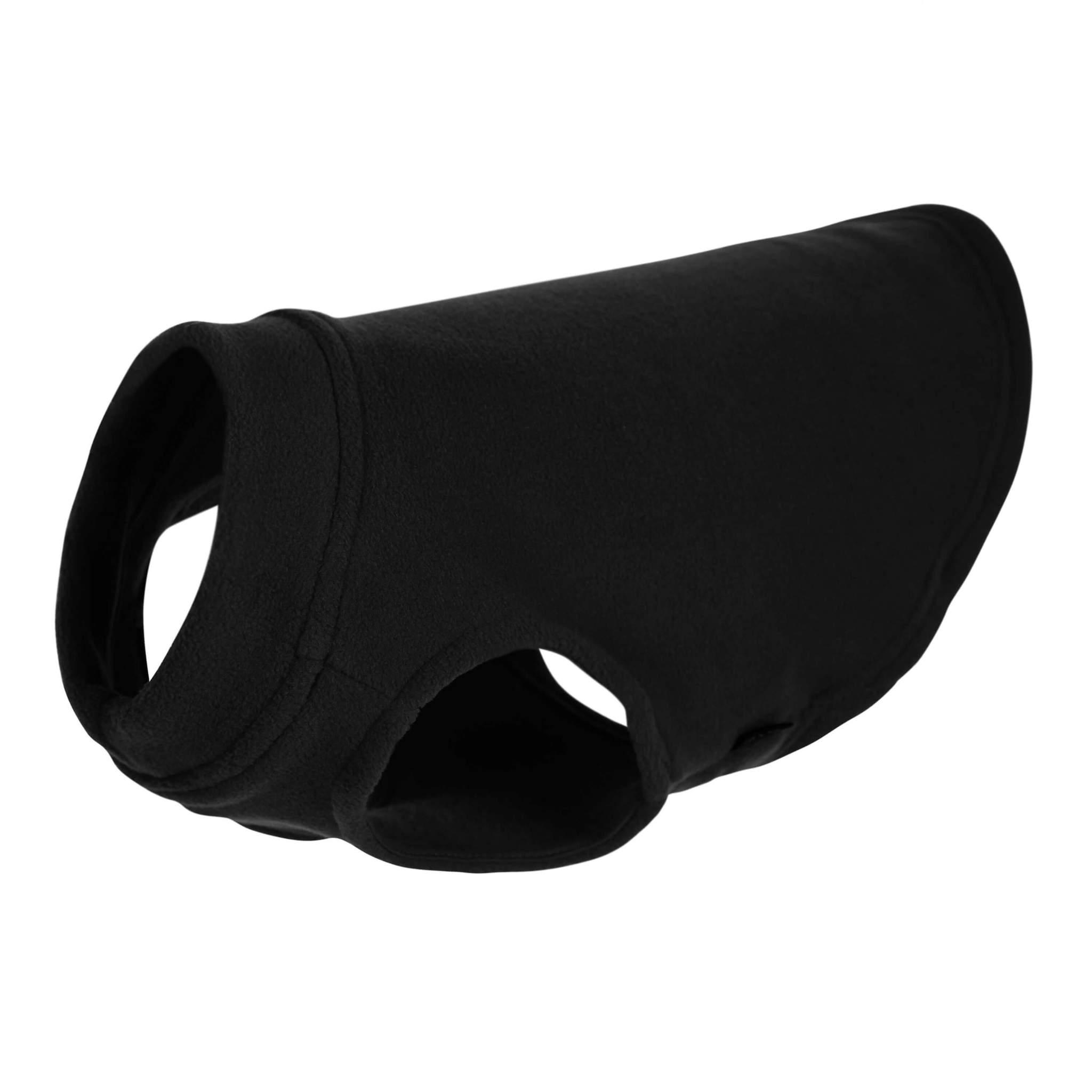 Gooby Stretch Fleece Dog Vest, Black, Medium