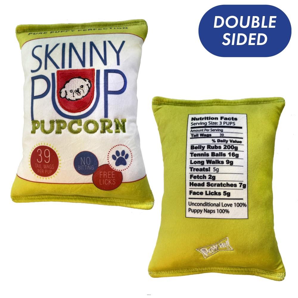 Huxley & Kent Power Plush Skinny Pup Pupcorn Dog Toy, Large
