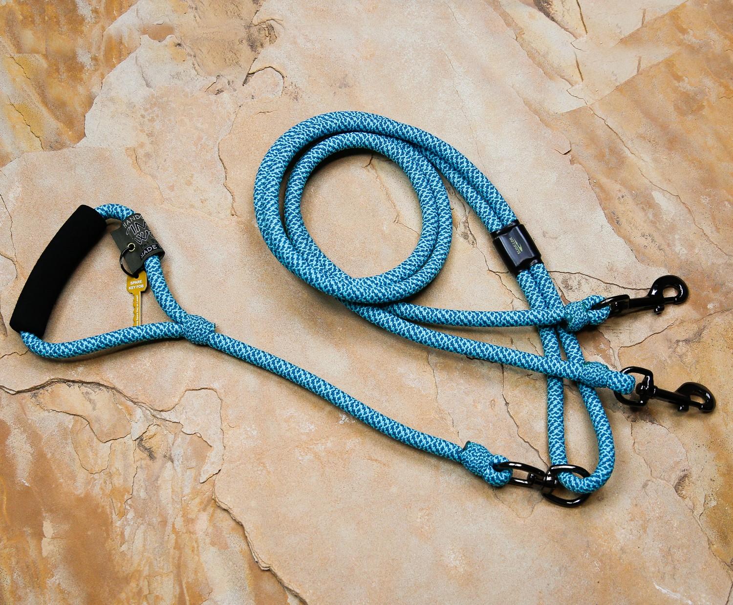 Timberwolf Alpine 2-Dog Adjustable Dog Lead, Discover, 5/16-in x 72-in