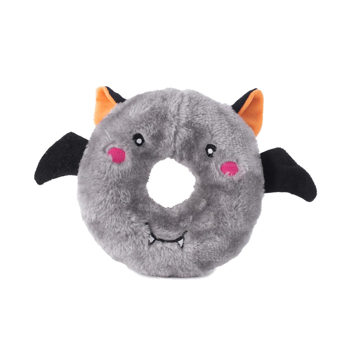 ZippyPaws Halloween Donutz Buddies Bat Dog Toy