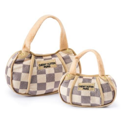 Haute Diggity Dog Checker Chewy Vuiton Purse Dog Toy, X-Large