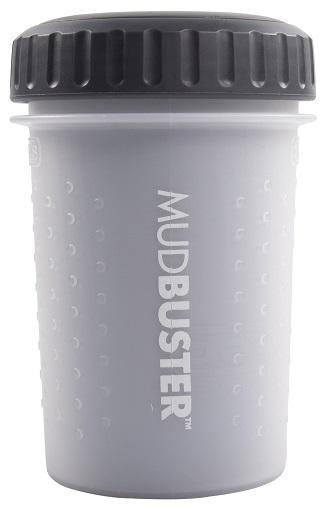 Dexas Lidded MudBuster Portable Dog Paw Cleaner, Light Grey