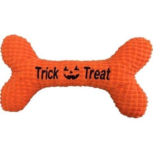 Petlou Trick or Treat Bone Dog Toy, 10-in