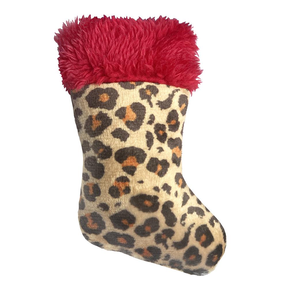 Huxley & Kent Kittybelles Leopard Stocking Catnip Cat Toy