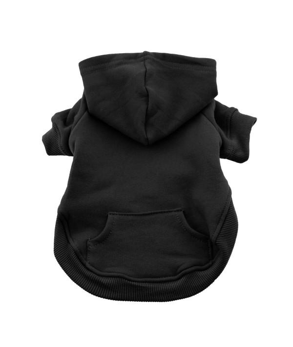 Doggie Design Flex-Fit Dog Hoodie, Black, Large