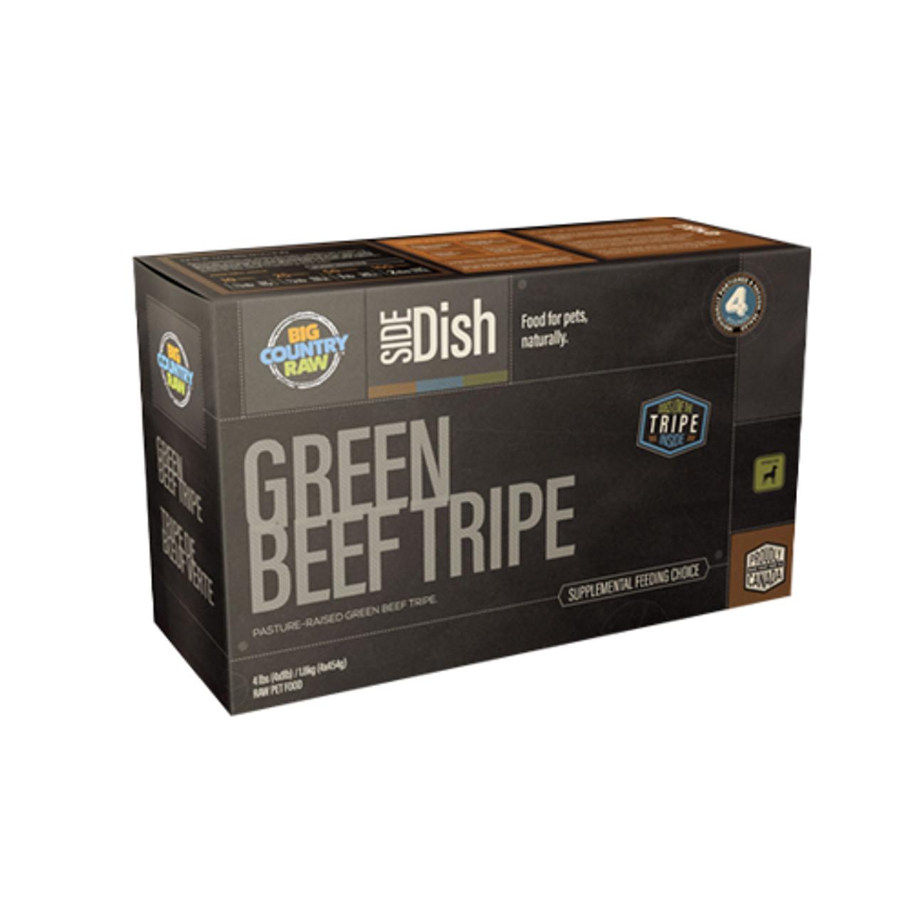 Big Country Raw Pure Green Beef Tripe Frozen Dog & Cat Food Carton, 4-lb