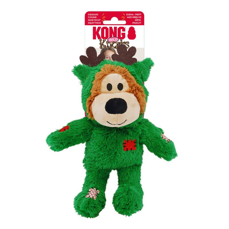 KONG Holiday Wild Knots Bear Dog Toy, Assorted