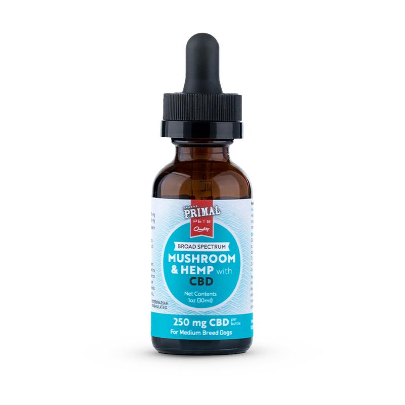 Primal Mushroom Oil Alternative Supplements for Medium Dogs, 250mg, 1-oz