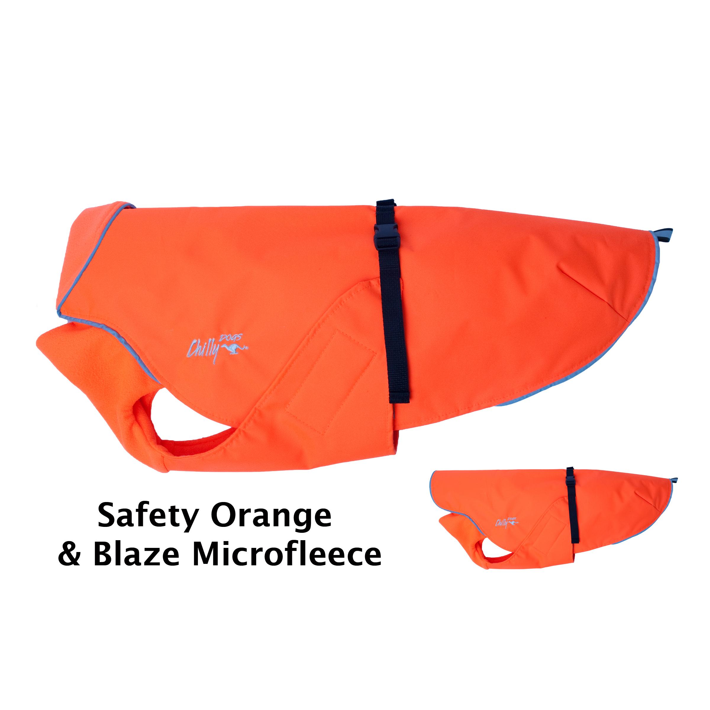 Chilly Dogs Alpine Blazer Dog Coat, Blaze/Blaze Micro Fleece, Standard 22