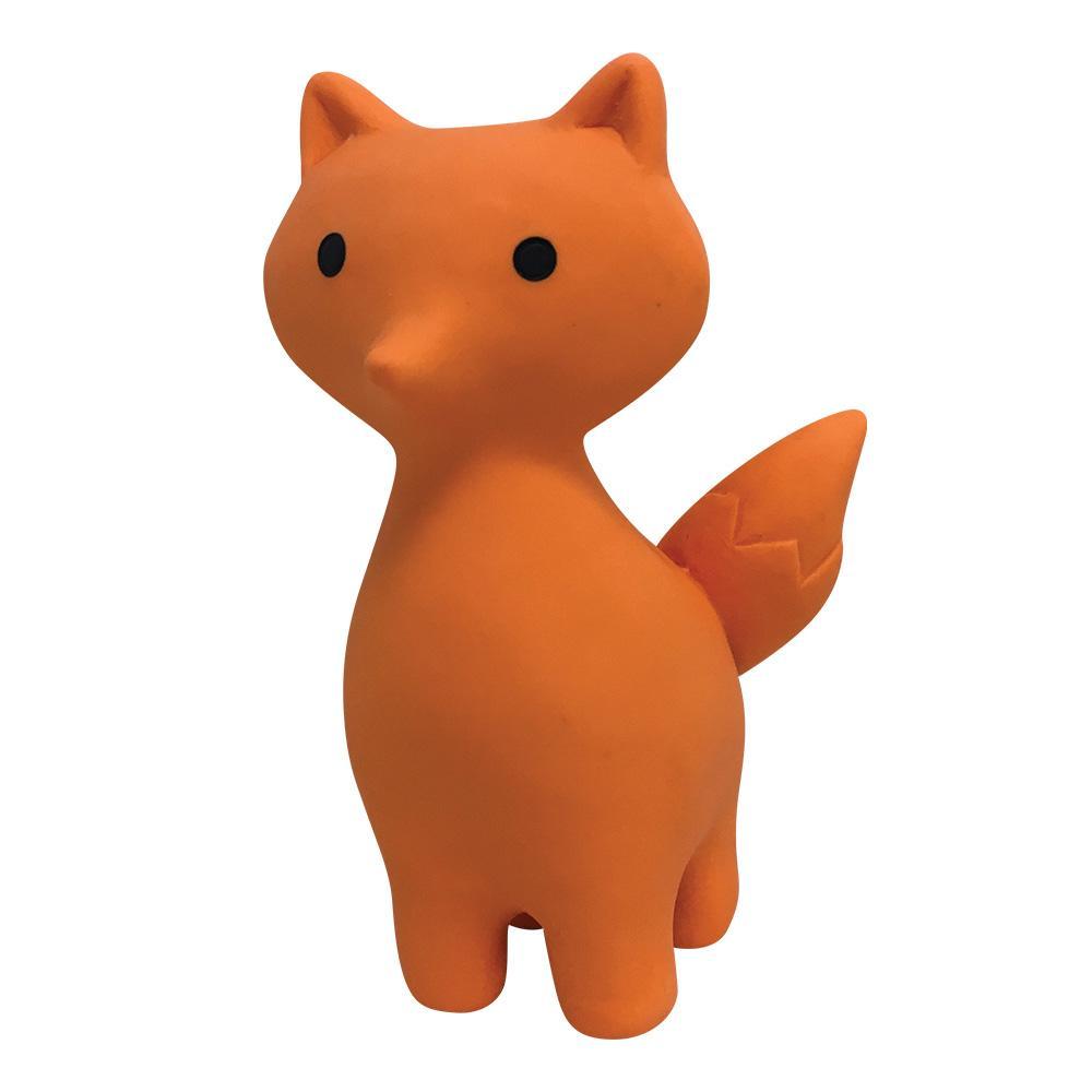foufouBRANDS fouFIT Zoo Chew 2 Fox Latex Dog Toy, 5-in