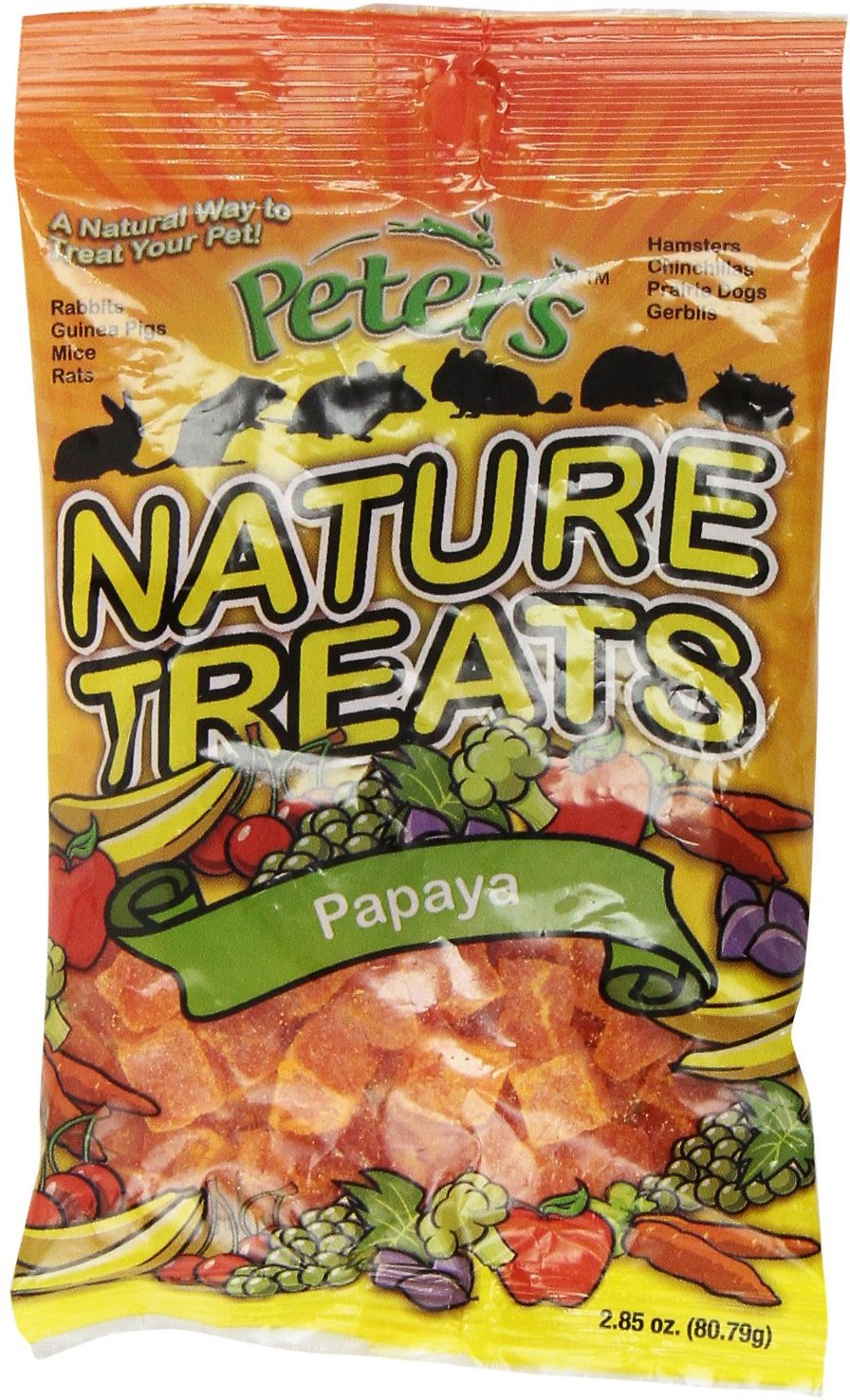 Peter's Nature Papaya Pieces Small Animal Treats, 2.85-oz