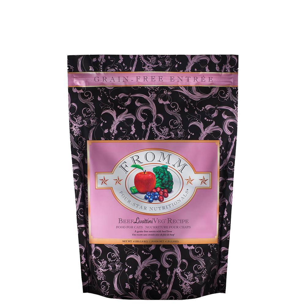 Fromm Four-Star Nutritionals Beef Livattini Veg Dry Cat Food, 4-lb
