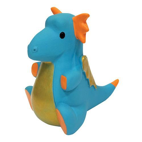 foufouBRANDS Latex Dragon Chew Dog Toy, Blue