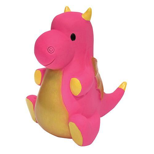 foufouBRANDS Latex Dragon Chew Dog Toy, Pink
