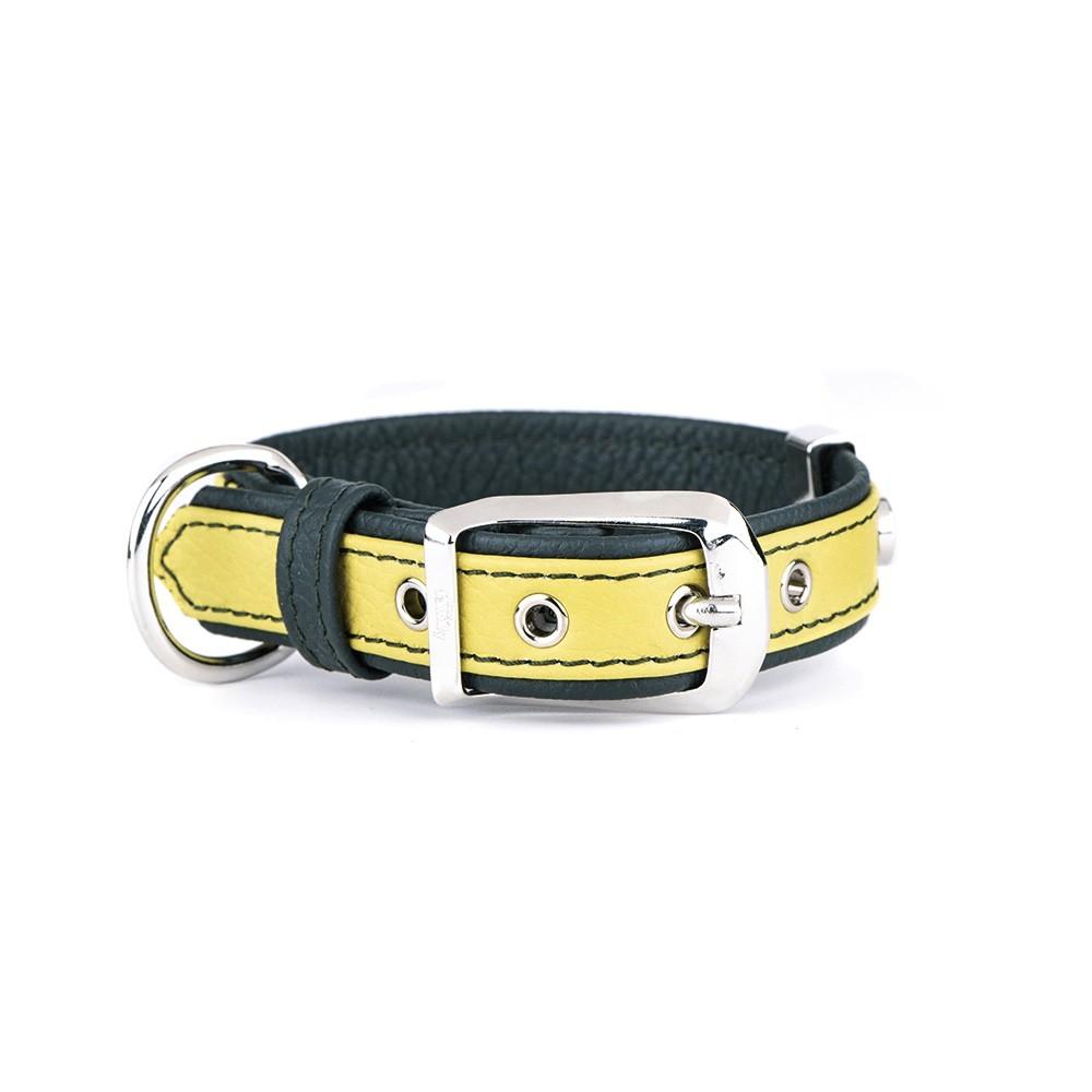 MyFamily Firenze Leather Dog Collar, Lime, Small