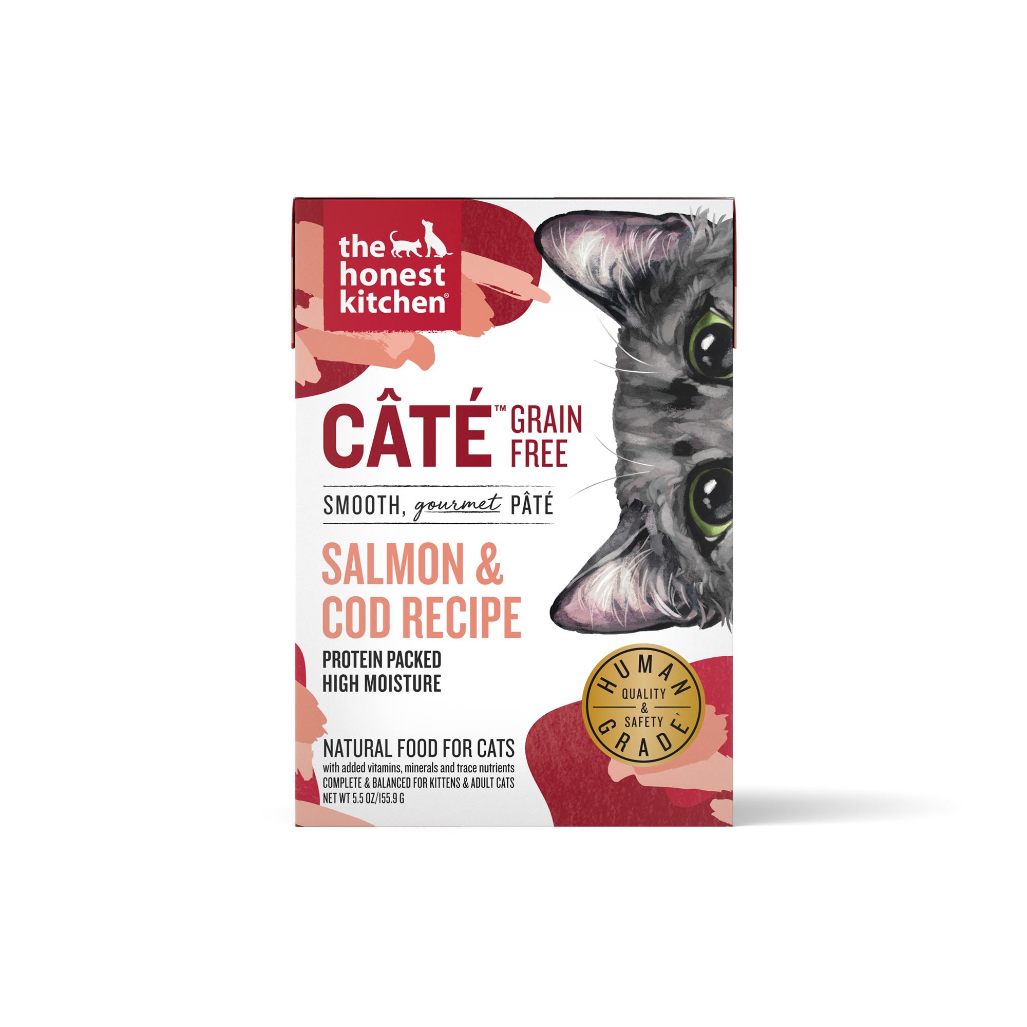 The Honest Kitchen Cate Salmon & Cod Pate Grain-Free Wet Cat Food, 5.5-oz