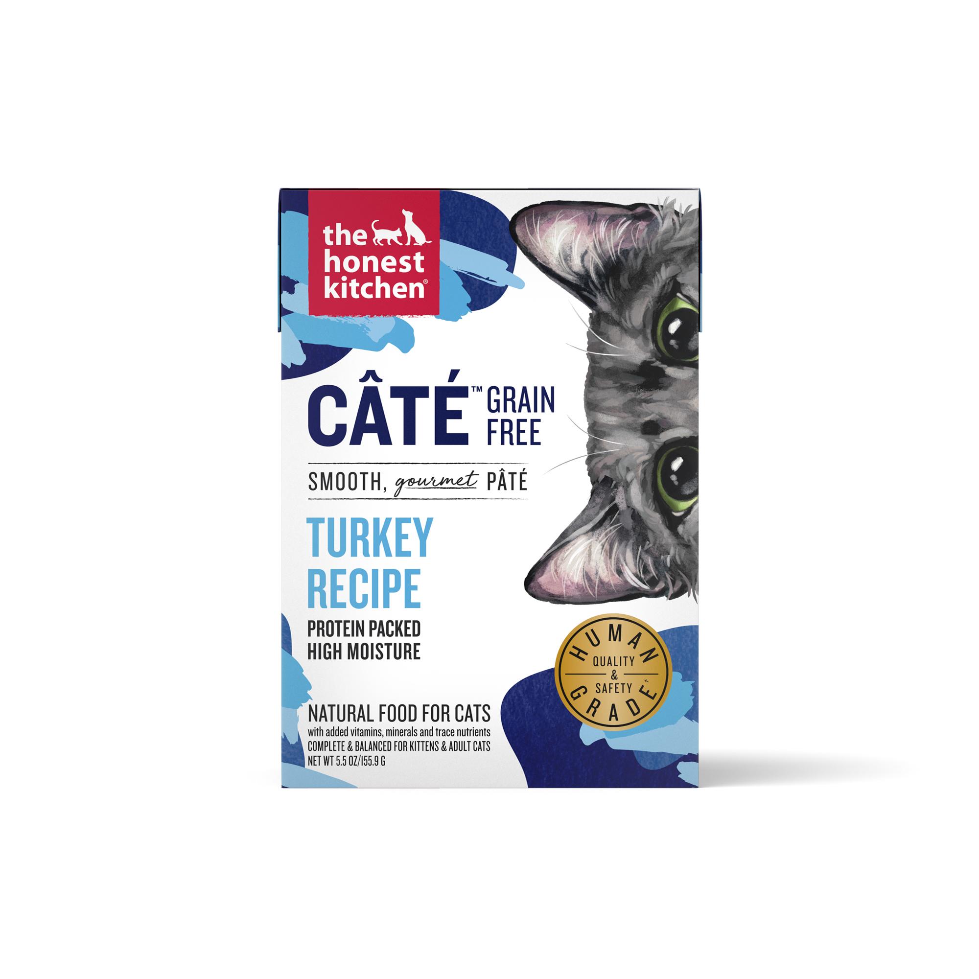The Honest Kitchen Cate Turkey Pate Grain-Free Wet Cat Food, 5.5-oz