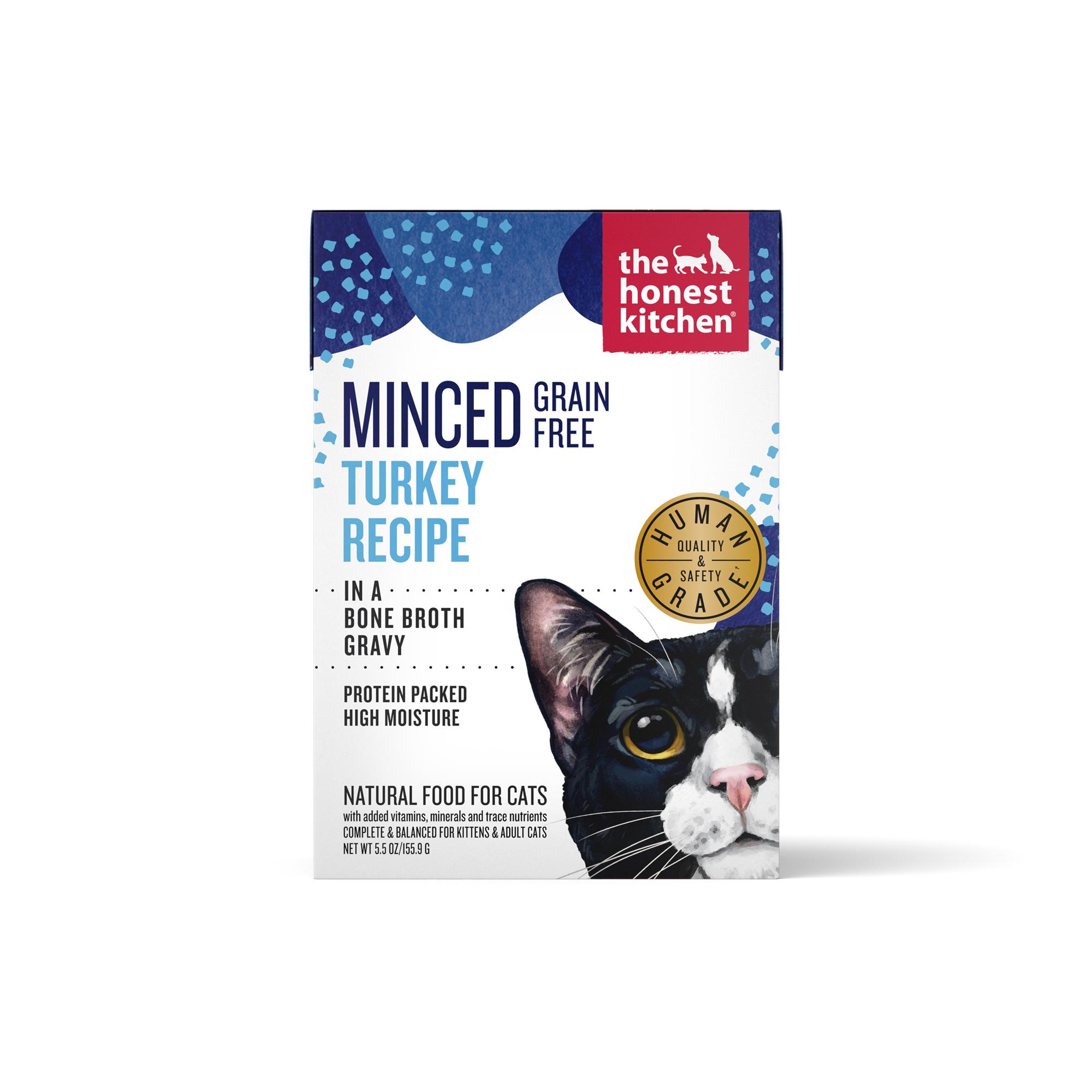 The Honest Kitchen Minced Turkey in Bone Broth Gravy Wet Cat Food, 5.5-oz