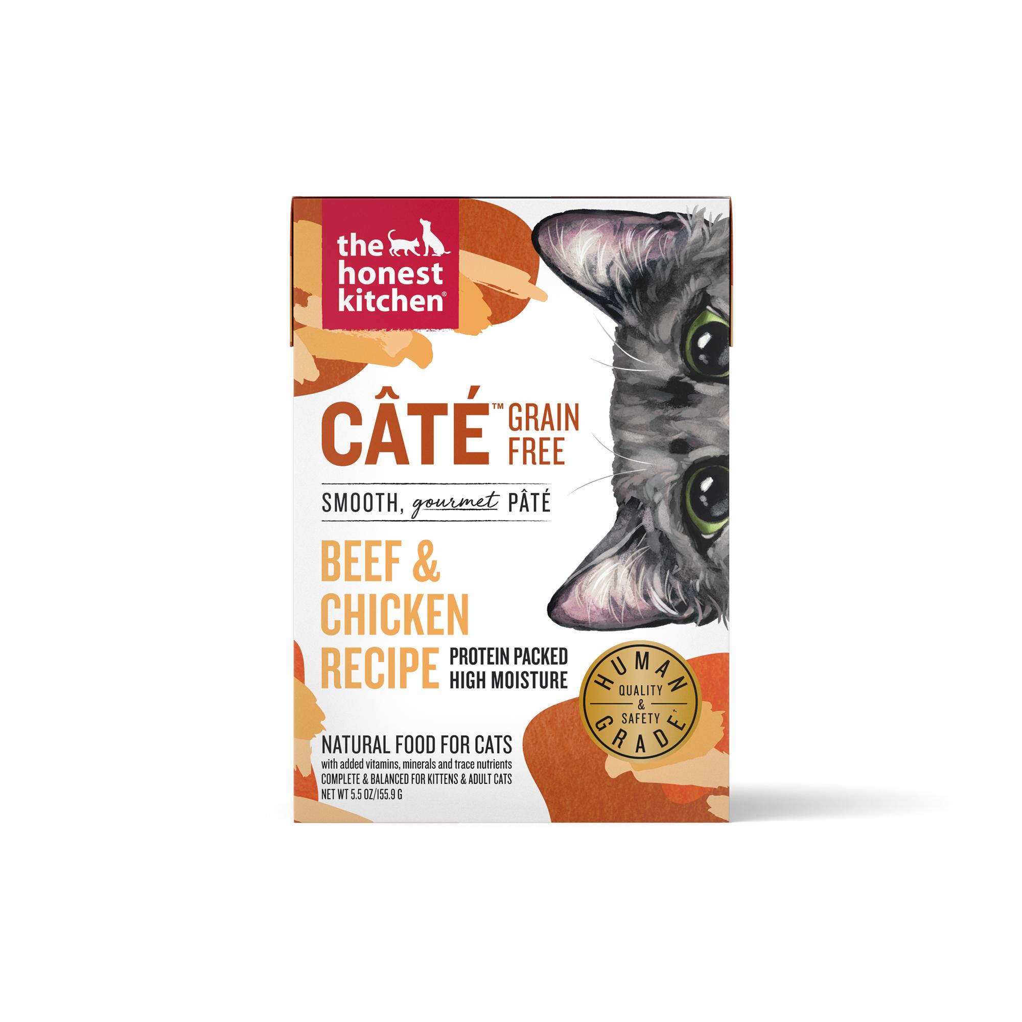 The Honest Kitchen Cate Beef & Chicken Pate Grain-Free Wet Cat Food, 5.5-oz