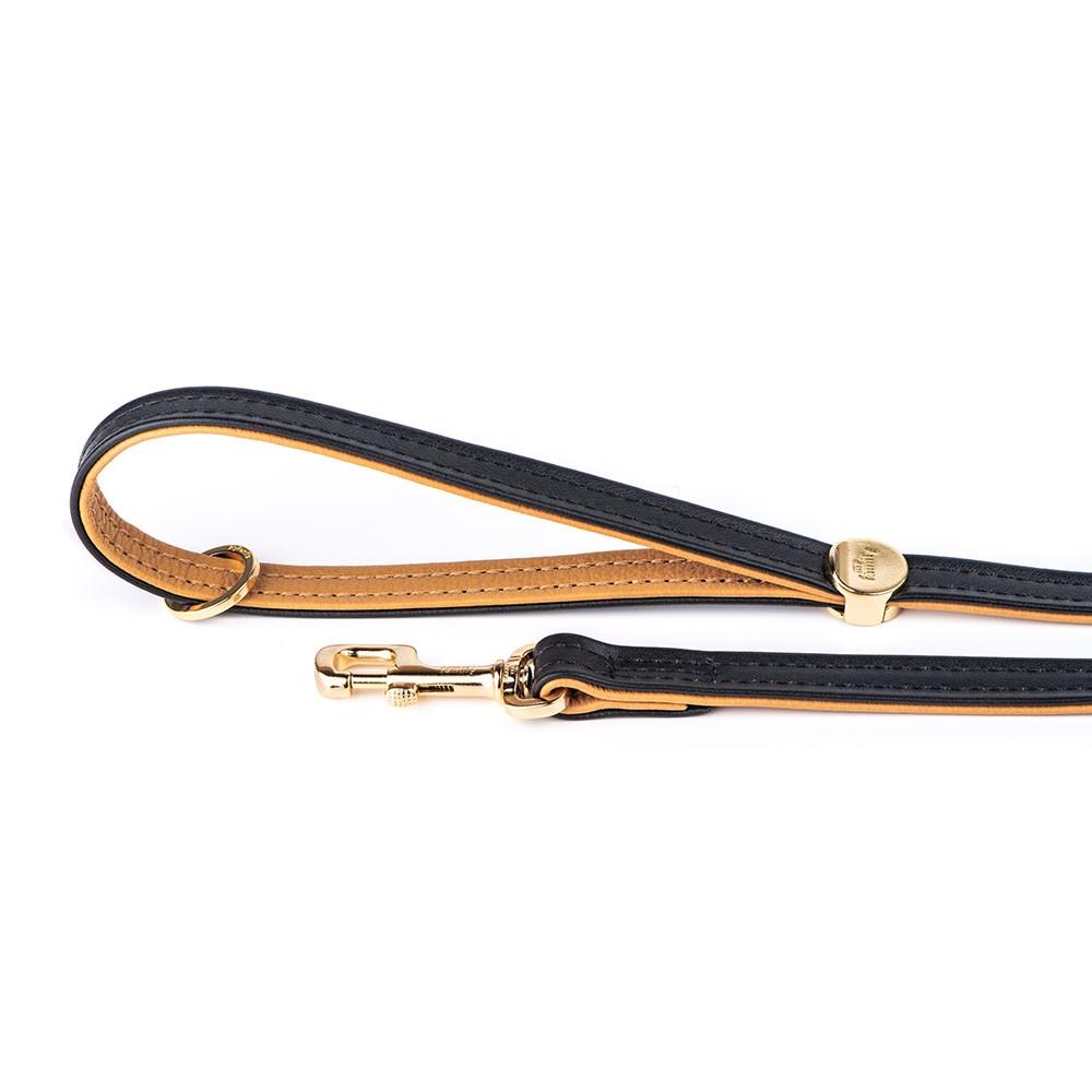 MyFamily Hermitage Genuine Leather Dog Leash, Brown/Ochre