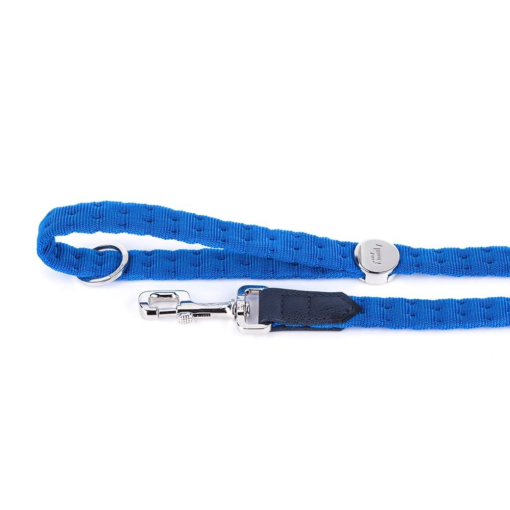 MyFamily Milano Nylon Dog Leash, Light Blue, 3/4-in x 4-ft