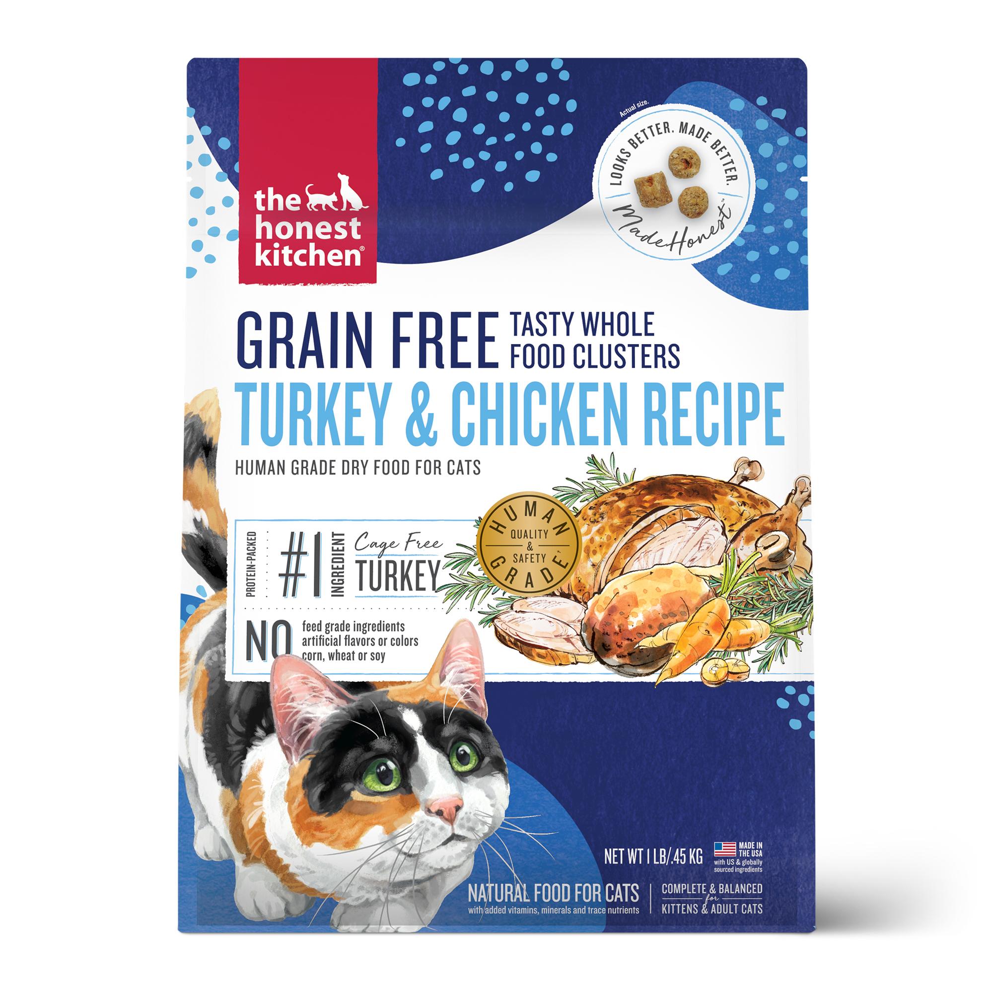 The Honest Kitchen Whole Food Clusters Turkey & Chicken Grain-Free Dry Cat Food